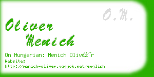 oliver menich business card